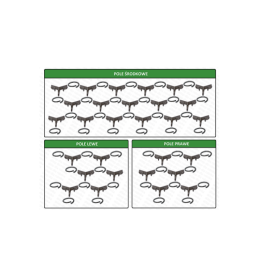 3 metrų tempimas, 3 eilių rinkinys