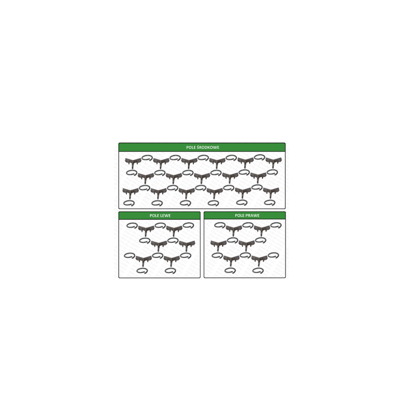 3 metrų tempimas, 3 eilių rinkinys