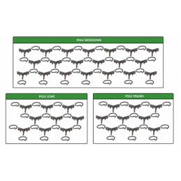4 metrų tempimas, 3 eilių komplektas