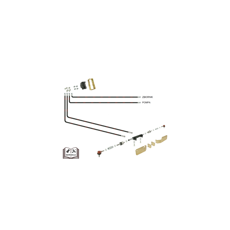 ZETOR 5211–7211 „Hydroleader“ vairo stiprintuvas su „Orbitrol“ – ant ašies pritvirtintu cilindru su dvigubu stūmokliu, išsikišus