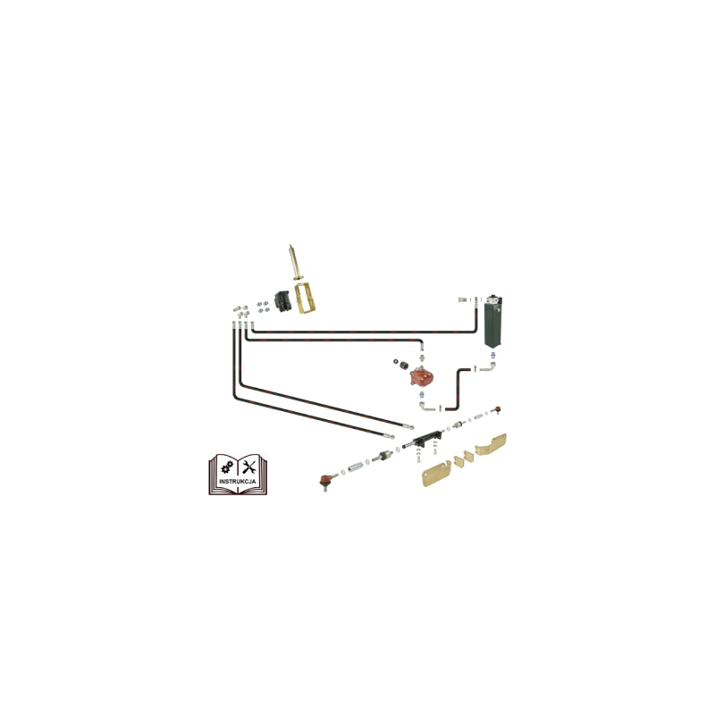 ZETOR 5011–7011 vairo stiprintuvas su „Hydroleader Orbitrol“ – ant ašies montuojamas cilindras su dvigubu stūmokliniu kotu, išsi