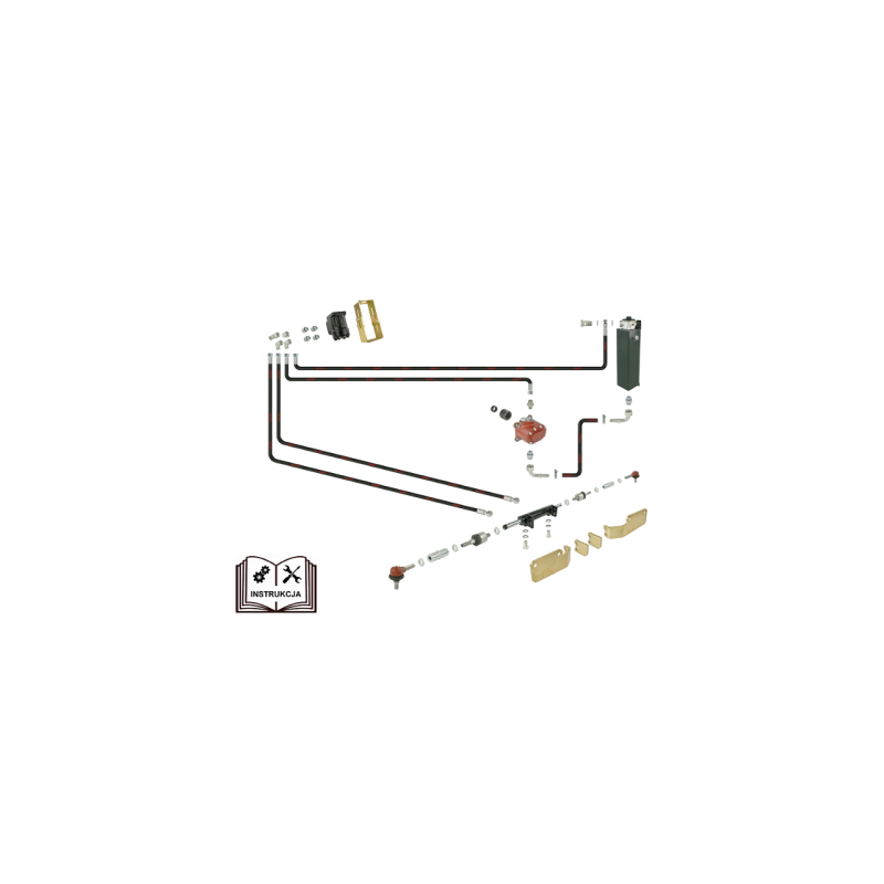 ZETOR 5211 - 7211 „Hydroleader“ vairo stiprintuvas su „Orbitrol“ sistema - ant ašies montuojamas cilindras su dvigubu stūmoklini