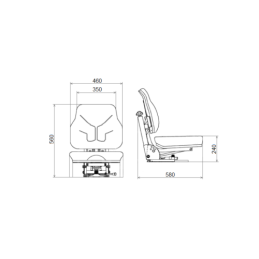 Patogi padalinta sėdynė traktoriui Ursus C-330 C-360