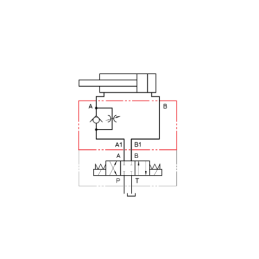 SHQ-023 atbulinis droselio sluoksnio vožtuvas CETOP 3 NG6 kolektoriams