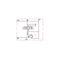 1 sekcijos hidraulinis skirstytuvas 40L, valdomas trosu, su skląsčio slankikliu