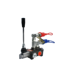 1 sekcijos hidraulinis skirstytuvas 40 l/min. su greitųjų jungčių ir europinių kištukų rinkiniu