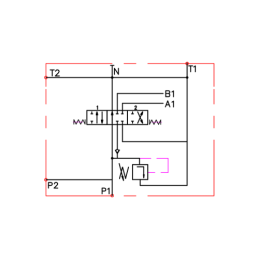 1 sekcijos hidraulinis skirstytuvas 40 l/min. su greitųjų jungčių ir europinių kištukų rinkiniu