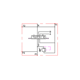 1 sekcijos hidraulinis skirstytuvas 40L, valdomas trosu