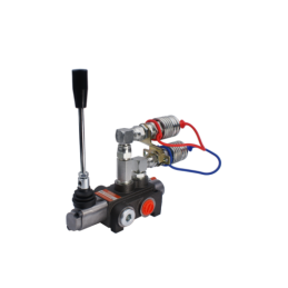 1 sekcijos hidraulinis skirstytuvas 40 l/min. su greitųjų jungčių ir europinių lizdų rinkiniu