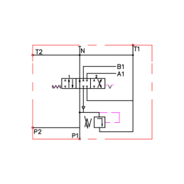 Hidraulinis skirstytuvas, 1 sekcija, 40L, su vienpusiu priekiniu fiksatoriumi