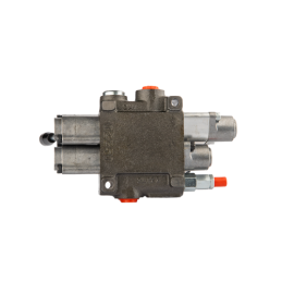 Hidraulinis skirstytuvas, 2 sekcijų, 40L, viena sekcija su fiksatoriumi, viena kryptimi į galą