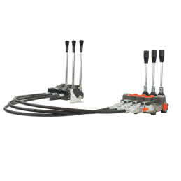 3 sekcijų hidraulinis skirstytuvas 40L su svirtimis