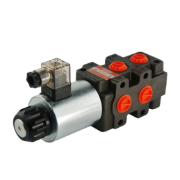 Elektromagnetinis vožtuvas, hidraulinis daliklis 6/2, 90 l/min, valdomas elektra, 12 V (kelionei)