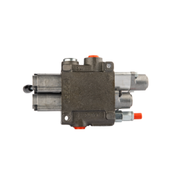 Hidraulinis skirstytuvas, 2 sekcijų, 40L, viena sekcija su fiksatoriumi, viena kryptimi į galą