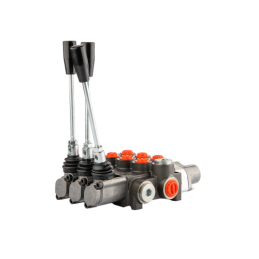 Hidraulinis skirstytuvas, 3 sekcijų, 40L, viena sekcija su fiksatoriumi, viena kryptimi į galą