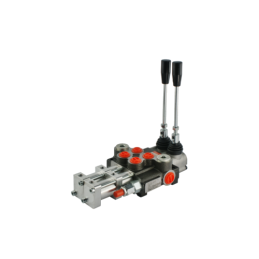 2 sekcijų hidraulinis skirstytuvas 40 l/min., valdomas pneumatiškai arba svirtimi
