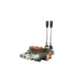 2 sekcijų hidraulinis skirstytuvas 80L su svirtimis