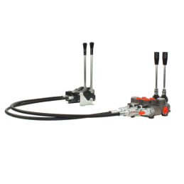 2 sekcijų hidraulinis skirstytuvas 80L su svirtimis