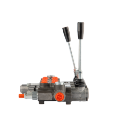 Hidraulinis skirstytuvas, 3 sekcijų, 40L, viena sekcija su fiksatoriumi, viena kryptimi į priekį