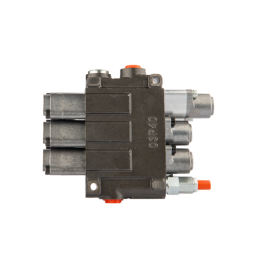 Hidraulinis skirstytuvas, 3 sekcijų, 40L, viena sekcija su fiksatoriumi, viena kryptimi į priekį