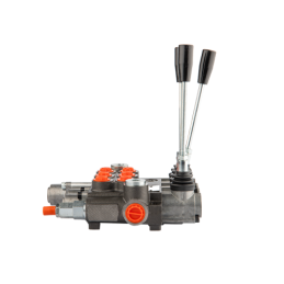 Hidraulinis skirstytuvas, 3 sekcijų, 40L, viena sekcija su fiksatoriumi, viena kryptimi į galą