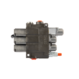 Hidraulinis skirstytuvas, 3 sekcijų, 40L, viena sekcija su fiksatoriumi, viena kryptimi į galą