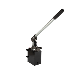 Dvigubo veikimo hidraulinis rankinis siurblys 45 cm3 su 2 l baku