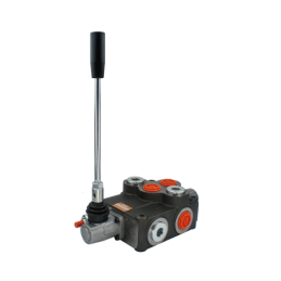 1 sekcijos hidraulinis skirstytuvas 160 l/min. su spyruokliniu svirtimi, automatiškai perjungiančia į 0 padėtį ir turinčia slank