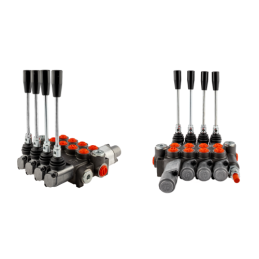 4 sekcijų hidraulinis skirstytuvas 40L su viena plūduriuojančia sekcija