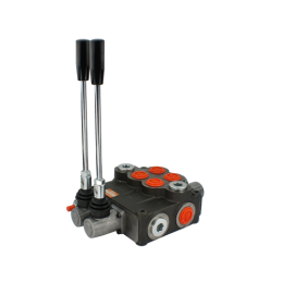 2 sekcijų hidraulinis skirstytuvas 160L su viena stūmoklio sekcija