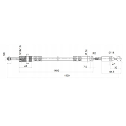 Hidraulinis komplektas „Tura“ 2 sekcijoms: 40 l skirstytuvas + vairasvirtė su vienu mygtuku + du 1,5 m ilgio kabeliai