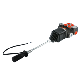 2 sekcijų hidraulinis skirstytuvas, 40 l/min., valdomas vieno mygtuko valdymo svirtimi