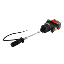 2 sekcijų hidraulinis skirstytuvas, 80 l/min., valdomas vieno mygtuko valdymo svirtimi