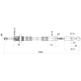2 sekcijų hidraulinis komplektas: 40 l skirstytuvas su plūduriuojančia sekcija + valdymo svirtis su vienu mygtuku + du 1 m kabel