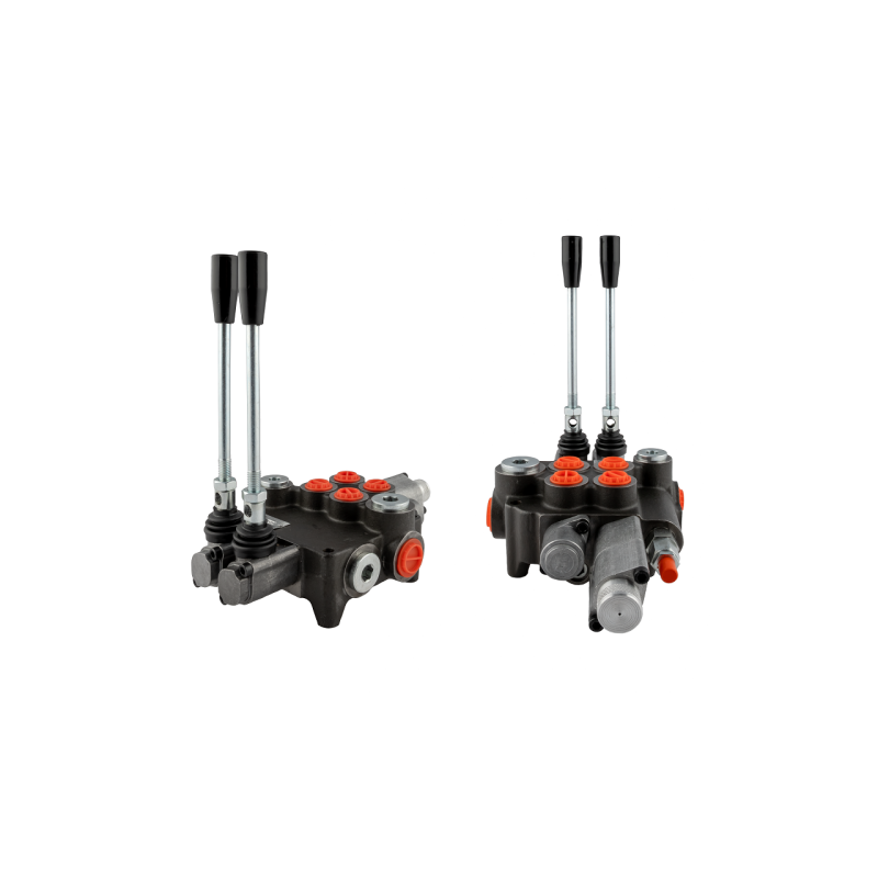 Hidraulinis skirstytuvas 2 sekcijų 80L originalus malkų skaldymui