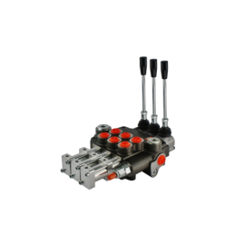 3 sekcijų hidraulinis skirstytuvas, 80 l/min., valdomas pneumatiškai arba svirtimi