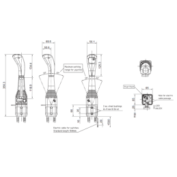 3 dalių hidraulinis komplektas: 40 l skirstytuvas + 6/2 solenoidinis vožtuvas + valdymo svirtis su vienu mygtuku + du 1 m kabeli