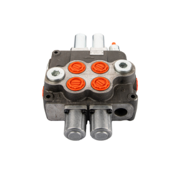 2 sekcijų hidraulinis skirstytuvas, 160 l/min., valdomas trosais ir vairasvirtėmis