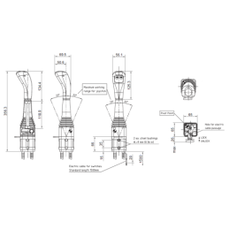 4 dalių hidraulinis rinkinys: 40 l skirstytuvas + du 6/2 solenoidiniai vožtuvai + valdymo svirtis su dviem mygtukais + du 2,5 m 