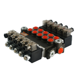 Hidraulinis skirstytuvas 5 sekcijų 40L/min elektra valdomas 12V Badestnost: 05Z50 5xA ES3 12VDC G