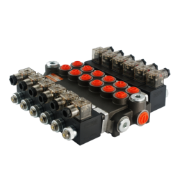 Hidraulinis skirstytuvas 6 sekcijų, 40 l/min., valdomas elektra, 12 V, galia: 06Z50 6xA ES3 12 VDC G