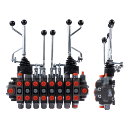 8 sekcijų hidraulinis skirstytuvas 70 l/min miško mašinoms