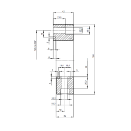 Lanksti priekinio GTV pavaros sankaba CF-A-016-E60