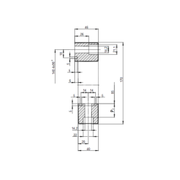Lanksti priekinio GTV pavaros sankaba CF-A-028-E60