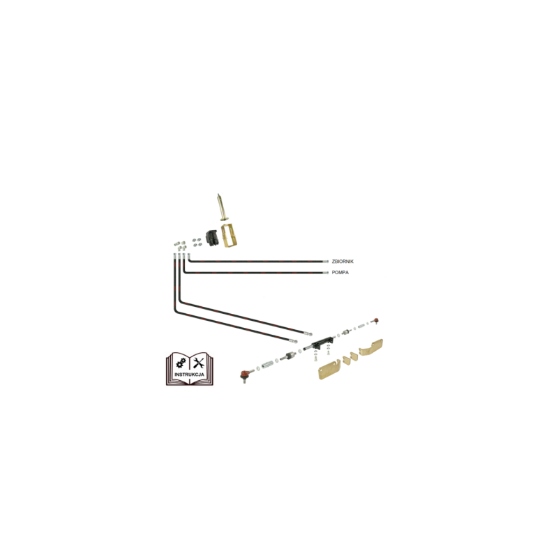 ZETOR 5011–7011 vairo stiprintuvas su „Danfoss Orbitrol“ – ant ašies montuojamas cilindras su dvigubu stūmokliniu kotu, išsikišu
