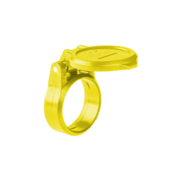 5 x Geltonas plastikinis savaime užsidarantis spyruoklinis dangtelis greito prijungimo europiniam lizdui