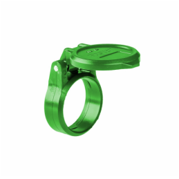 5 x Žalias plastikinis savaime užsidarantis spyruoklinis dangtelis greito prijungimo europiniam lizdui