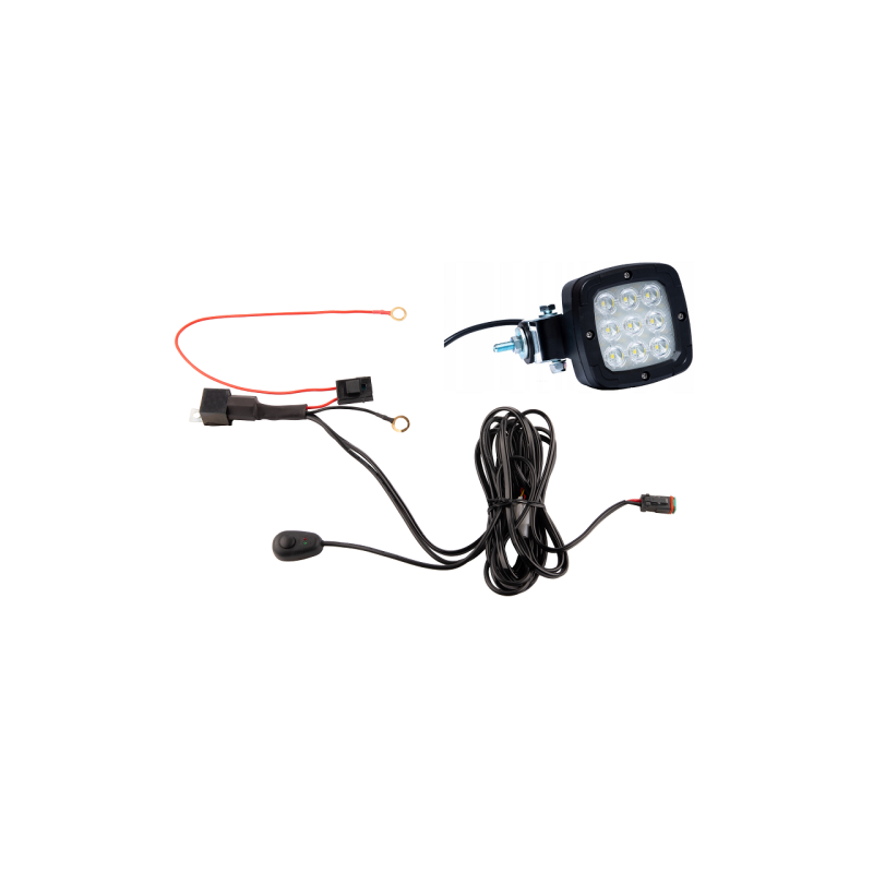 Lenkiškas darbo žibintas 9xLED 650 LM 34W + jungtis