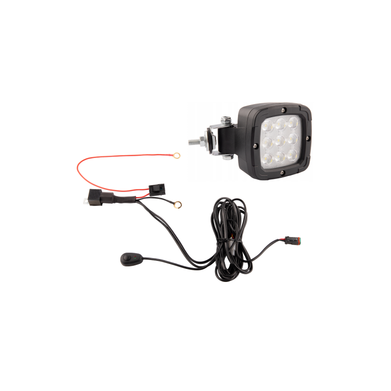 Lenkiškas darbo žibintas 9xLED 1800 LM 13,5 W + jungtis