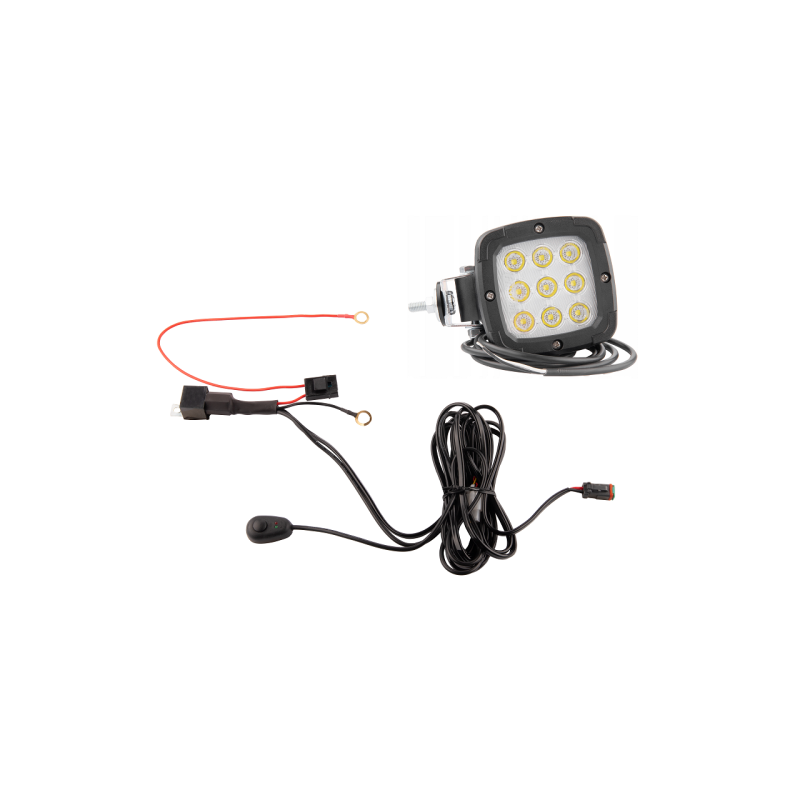 Lenkiškas darbo žibintas 9xLED 1800 LM 13,5 W + jungtis